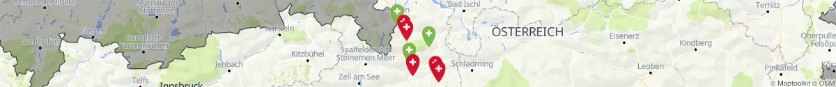 Map view for Pharmacies emergency services nearby Abtenau (Hallein, Salzburg)